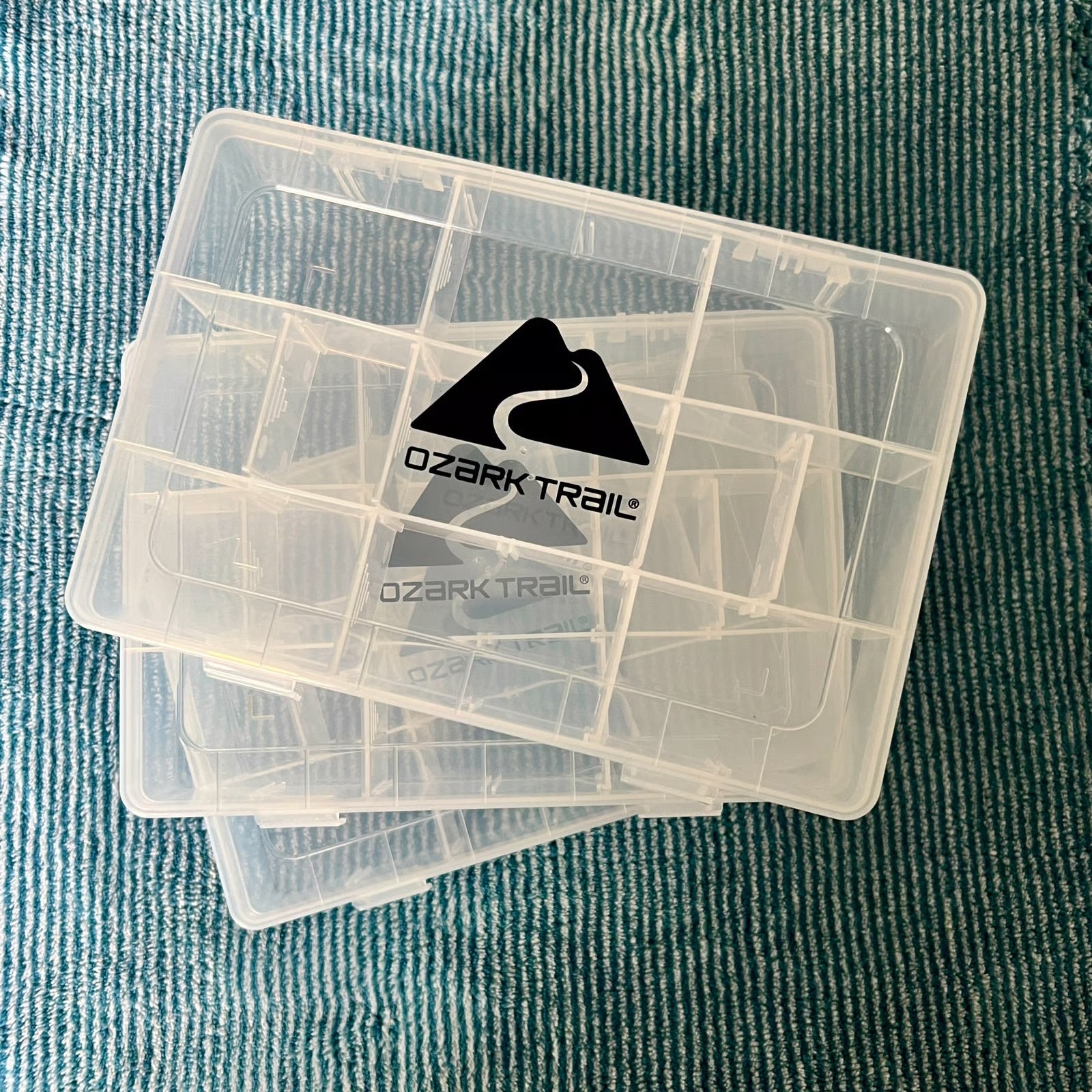 Ozark Trail Tackle Organizer Fishing Tackle Box Container with Dividers New