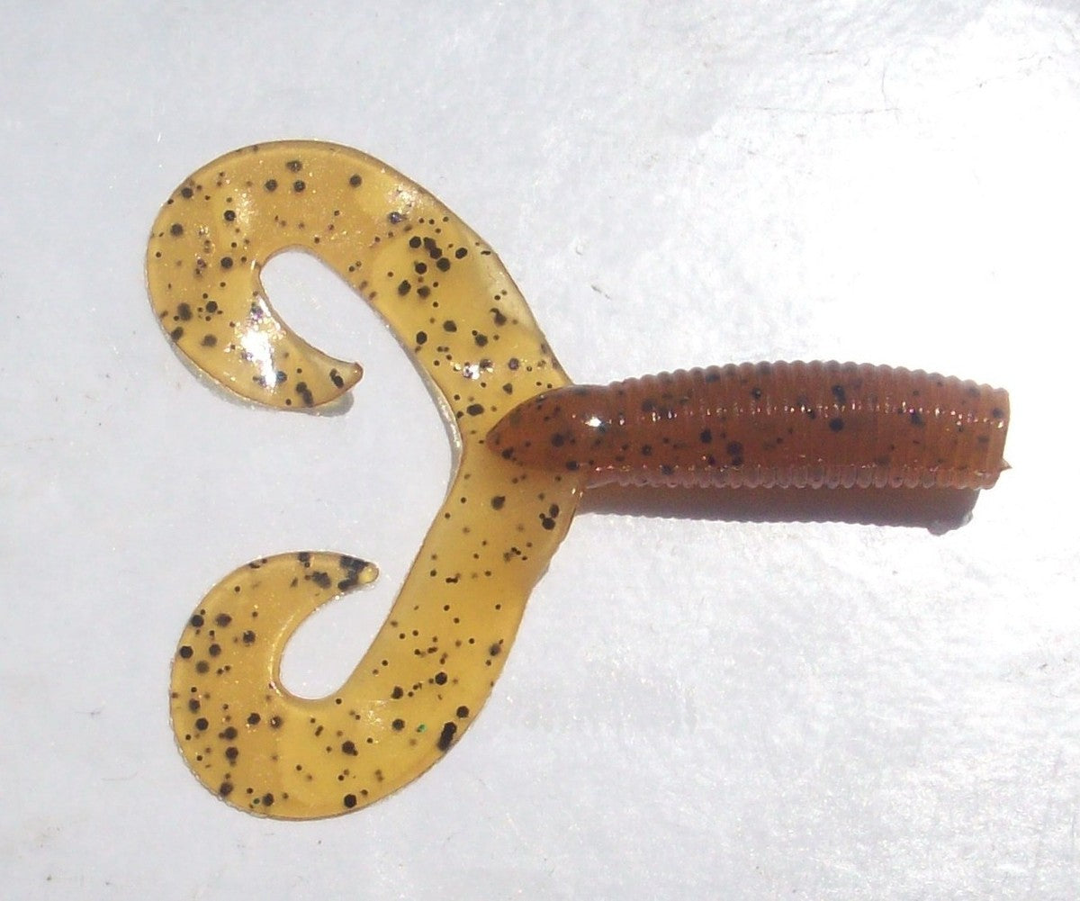 3" TWINTAIL GRUBS Bass Fishing Double Tail Grub Trailers Jig Baits ASSORTED COLORS